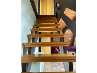 Treppe zu den Schlafzimmern