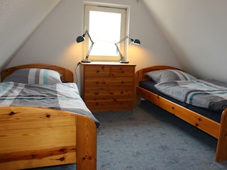 Zwei Zweibettzimmer im Dachgeschoss