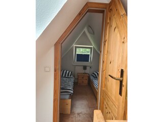 Blick vom Flur in das Schlafzimmer