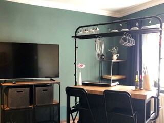 Küchentresen und TV