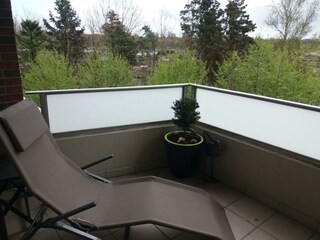 Balkon mit Liege