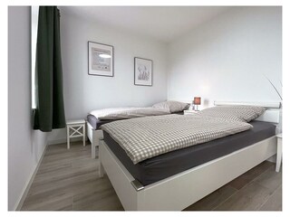 Schlafzimmer mit 2 Einzelbetten Mettje