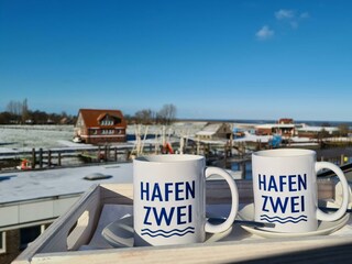 Einmaliger Ausblick auf Hafen und Nordsee