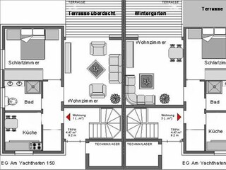 Ferienwohnung Harlesiel Grundriss 14