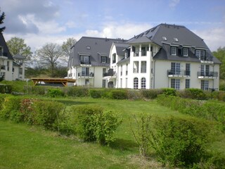 Blick vom Strand auf Haus B