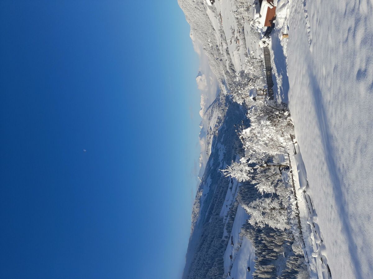 Aussicht Tal auswärts Winter