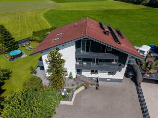 Pension Pirhofer Drohnenansicht