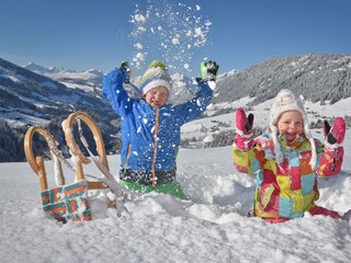 Alpbach, Rossmoos, Kinder, Schneespaß, Rodel, - Al