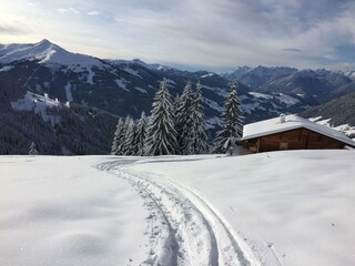 Skitour oberhalb von den Apartments