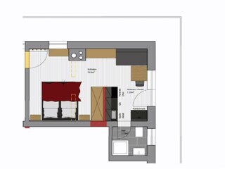 Grundriss Appartement Nr 1 - Luag