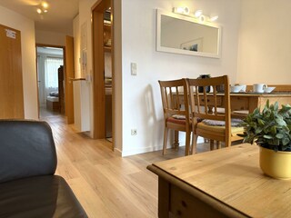 Flursicht vom Wohnbereich Hummelschlupf