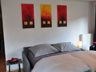 Schlafcouch im Wohnzimmer