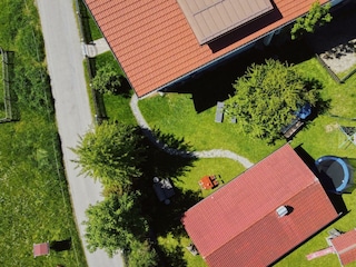 Drohnenaufnahme Garten