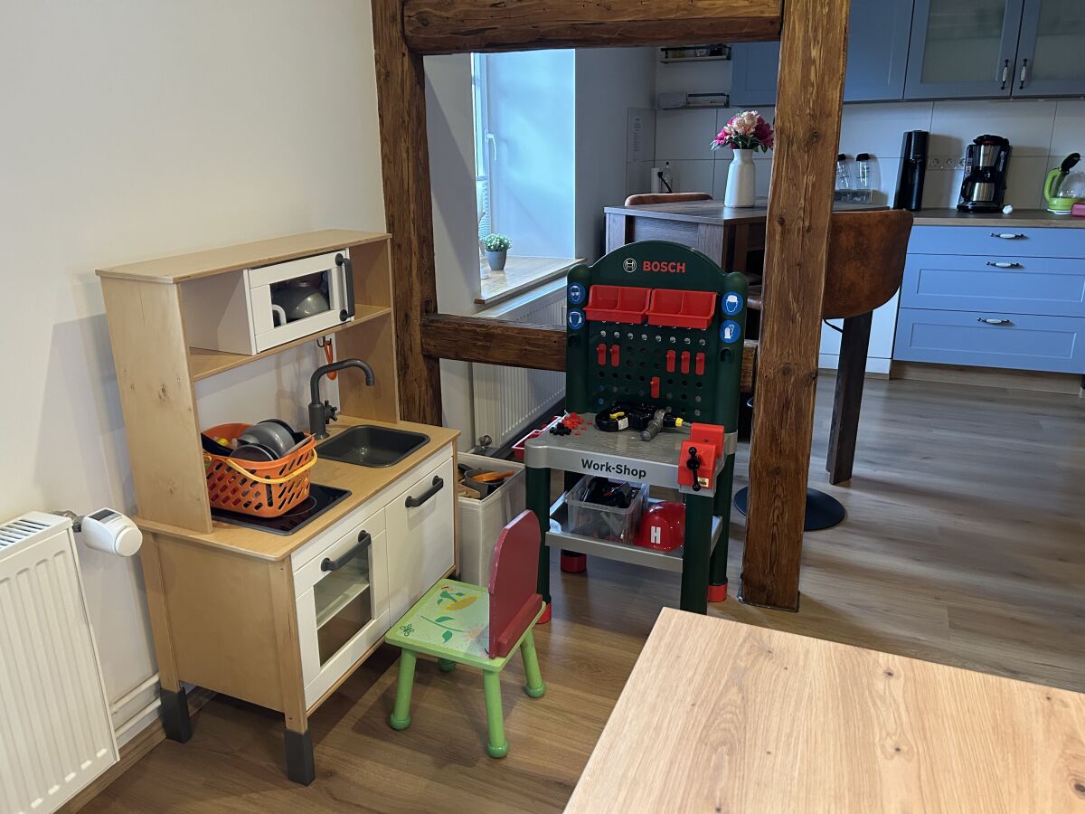 Kinderspielecke im Esszimmer