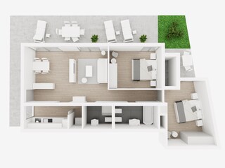 Casa per le vacanze Rabac Pianta del piano 17