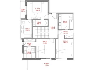 Villa Labin Pianta del piano 19