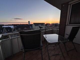 Sonnenuntergang vom Balkon