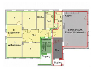 grüner-Bereich ist die Wohnung, roter-Bereich zubuchbar