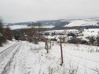 Winterwanderweg am Dorfrand