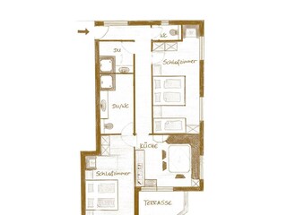 grundriss-ferienwohnung-alpenrose-flachau-bergkris