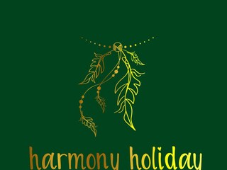 harmony holiday_Logo_gold auf gruen