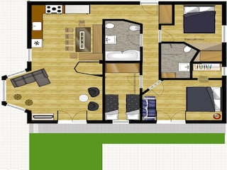 Plan der Ferienwohnung