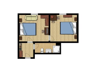 Bad Hofgastein-Familienzimmer-Grundriss