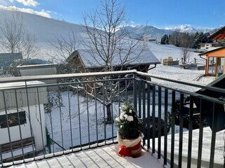 Balkon mit Blick auf den Galstererg