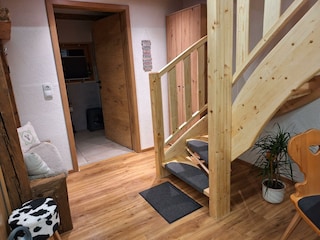 Garderobe und Stiege