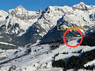 LionsNest-Kennzeichnung am Berg