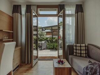 Direkter Gartenzugang aus dem Doppelzimmer