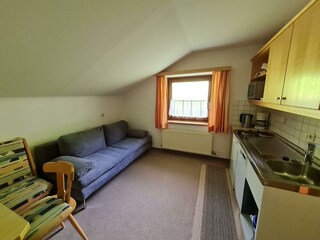 Ferienwohnung Ursula Wohnküche mit Schlafcouch