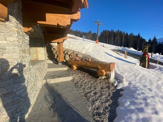 Saunaterrasse Winter