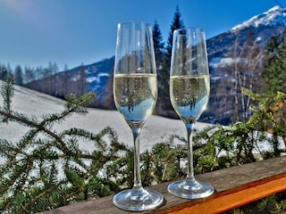 Sektfrühstück mit Bergblick