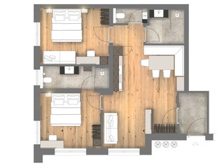 Grundriss FEWO Alpenchalet Melanie