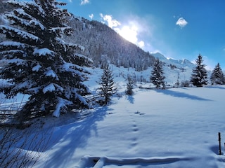 Aussicht Balkon Winter 2
