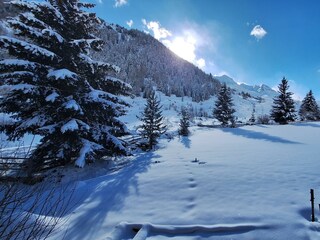 Aussicht Balkon Winter 2