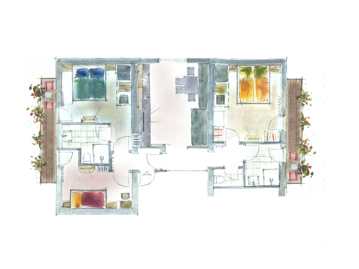 Grundriss Appartement Alpenrose