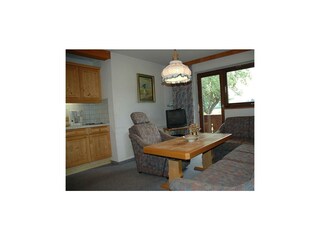 Wohnzimmer mit Küchenzeile