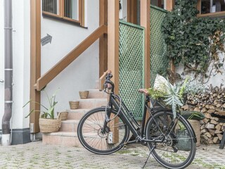 Eingang mit Fahrrad