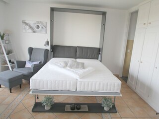 Doppelbett ausgeklappt  160x200 cm