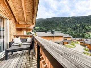 Balkon mit Bergblick
