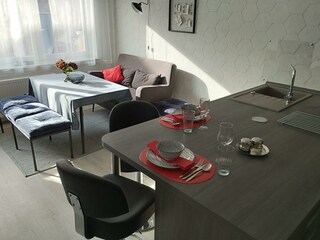 Küche der Ferienwohnung  im 1. OG