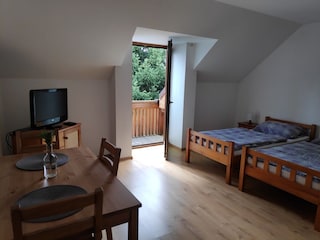 Schlafbereich im OG mit Badezimmer