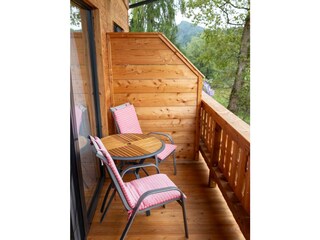 Balkon mit Bergblick