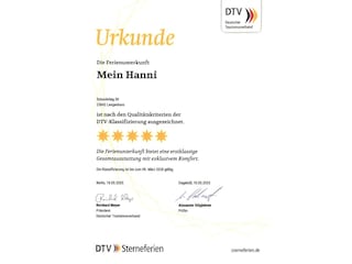 5***** - Klassifizierung des Deutschen Tourismusverband