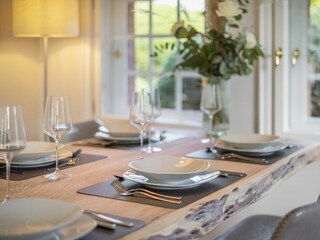 Essbereich im Wohnzimmer