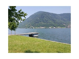 Beach with large jetty