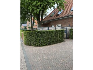 Parkbereich und Fahrradbox