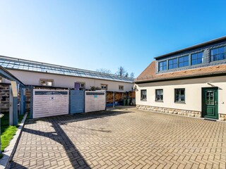 Courtyard with parking